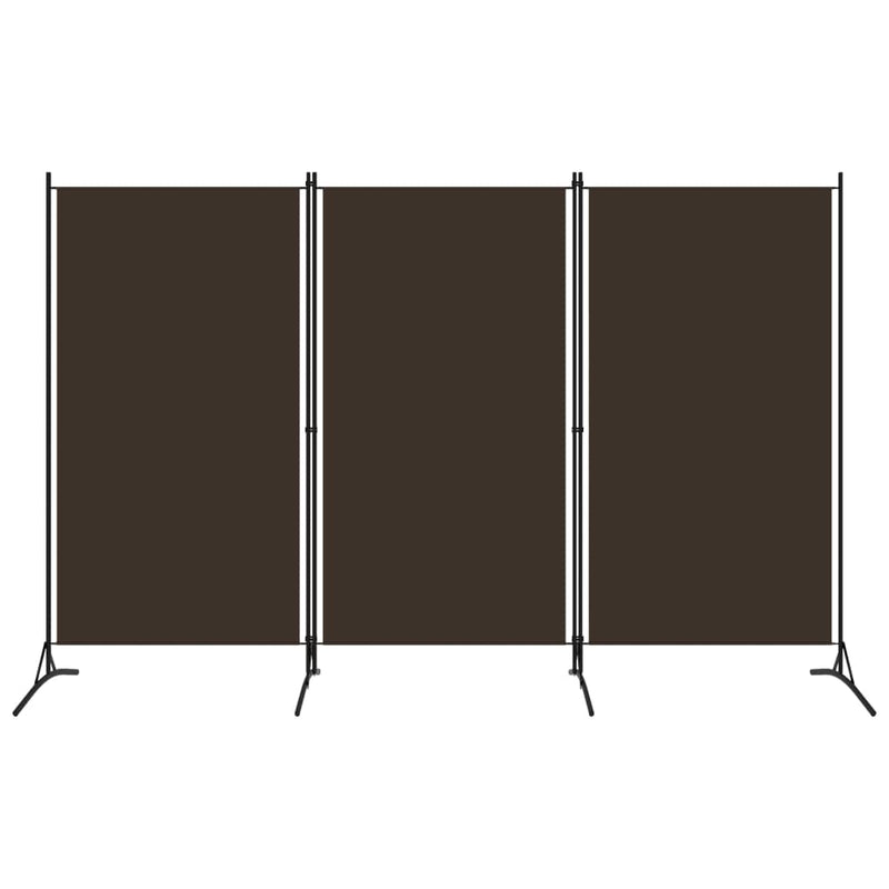 3-Panel Room Divider Brown 260x180 cm Payday Deals