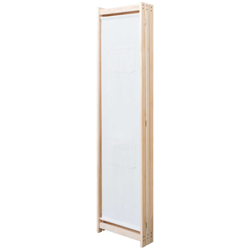 3-Panel Room Divider Cream 120x170x4 cm Fabric Payday Deals