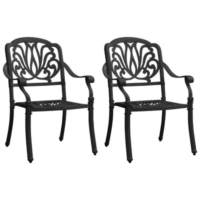 3 Piece Bistro Set Cast Aluminium Black Payday Deals