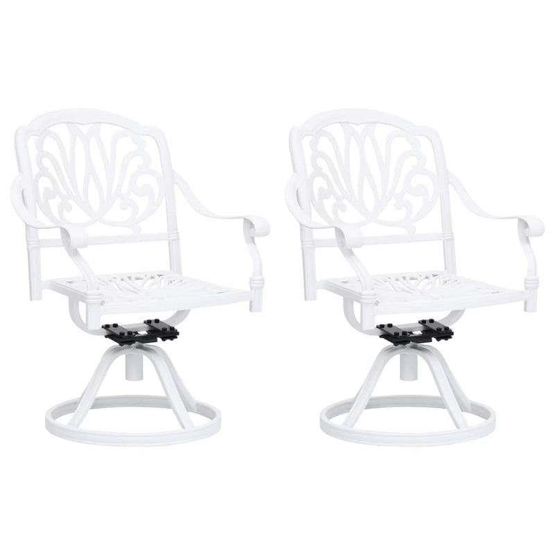 3 Piece Bistro Set Cast Aluminium White Payday Deals