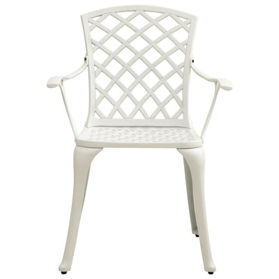 3 Piece Bistro Set Cast Aluminium White Payday Deals