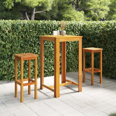 3 Piece Garden Bar Set Solid Wood Acacia Payday Deals