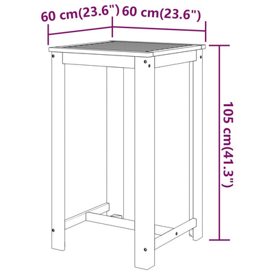 3 Piece Garden Bar Set Solid Wood Acacia Payday Deals