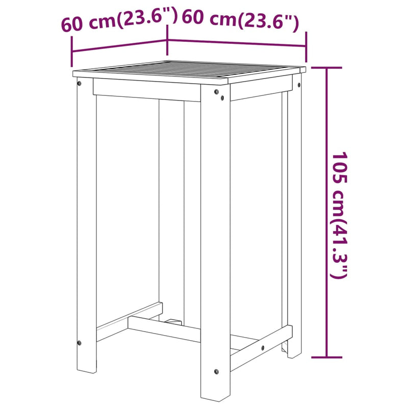 3 Piece Garden Bar Set Solid Wood Acacia Payday Deals