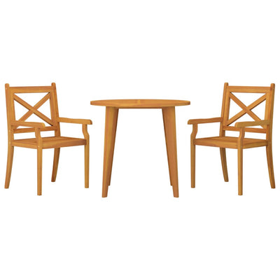 3 Piece Garden Dining Set Solid Wood Acacia Payday Deals