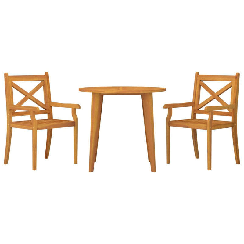 3 Piece Garden Dining Set Solid Wood Acacia Payday Deals