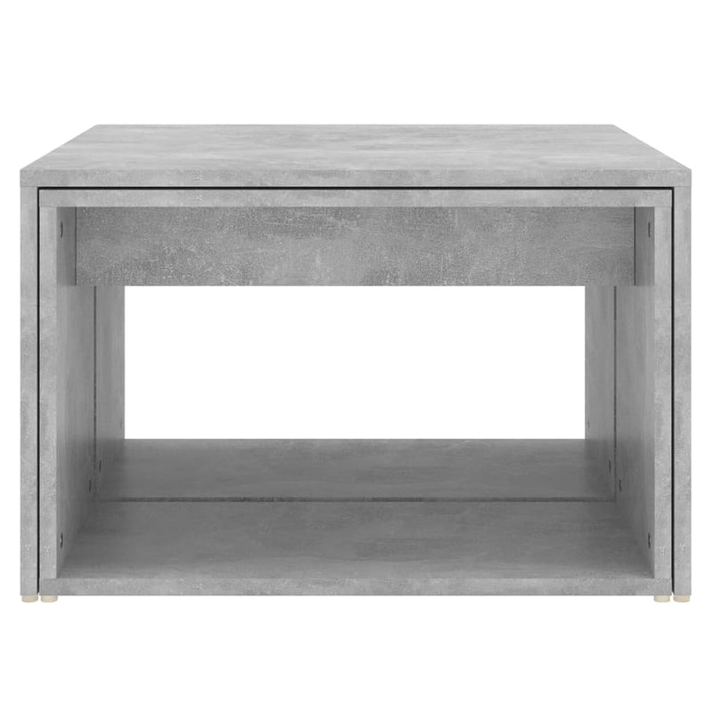 3 Piece Nesting Coffee Table Set Concrete Grey 60x60x38 cm Payday Deals