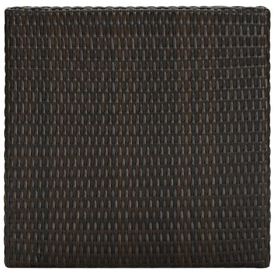 3 Piece Outdoor Bar Set with Armrest Poly Rattan Brown Payday Deals