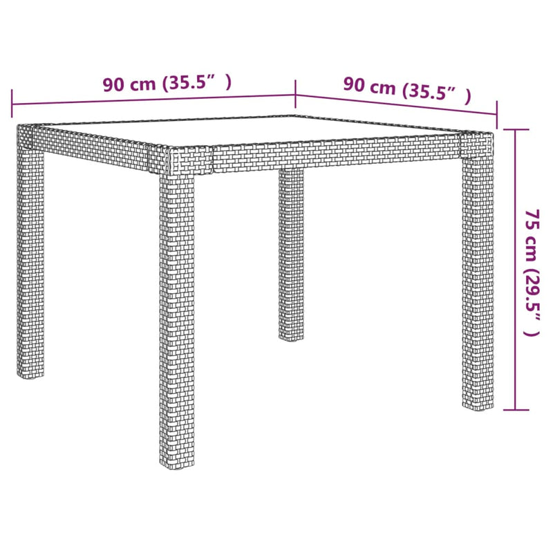 3 Piece Outdoor Dining Set with Cushions Poly Rattan Grey Payday Deals