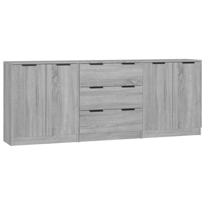 3 Piece Sideboards Grey Sonoma Engineered Wood Payday Deals