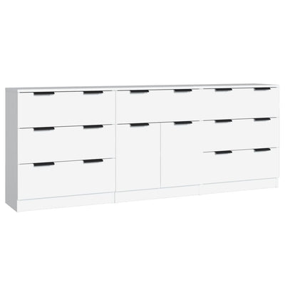 3 Piece Sideboards White Engineered Wood Payday Deals