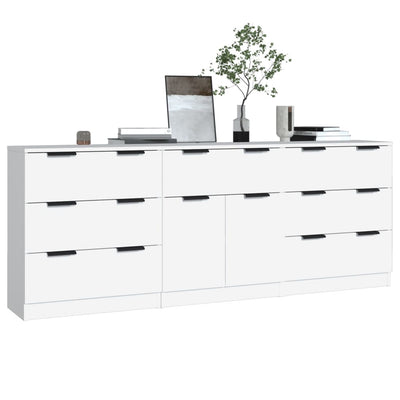 3 Piece Sideboards White Engineered Wood Payday Deals