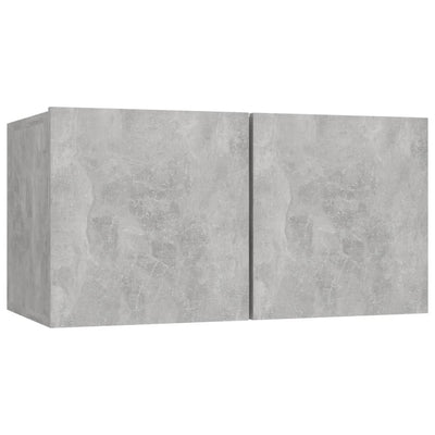 3 Piece TV Cabinet Set Concrete Grey Engineered Wood Payday Deals