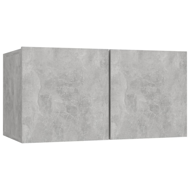 3 Piece TV Cabinet Set Concrete Grey Engineered Wood Payday Deals