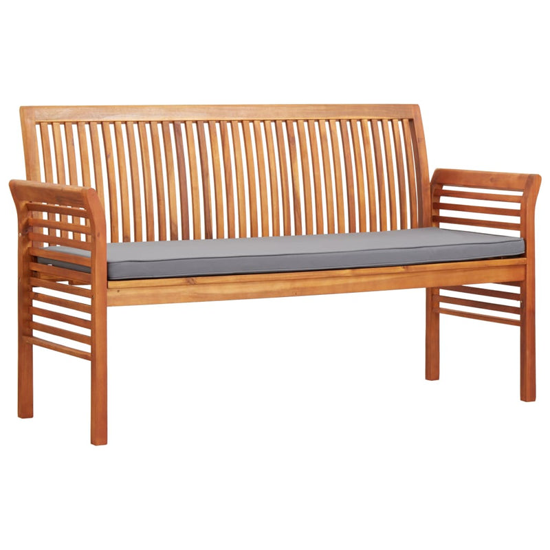 3-Seater Garden Bench with Cushion 150 cm Solid Acacia Wood Payday Deals