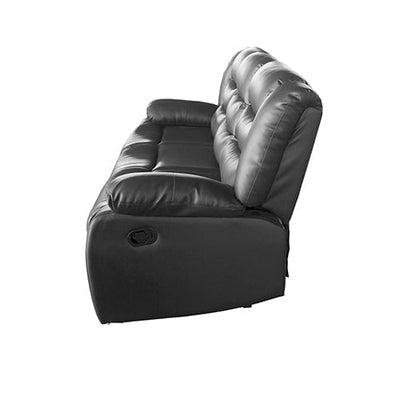 3 Seater Recliner Sofa In Faux Leather Lounge Couch in Black Payday Deals
