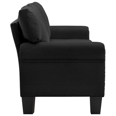 3-Seater Sofa Black Fabric Payday Deals