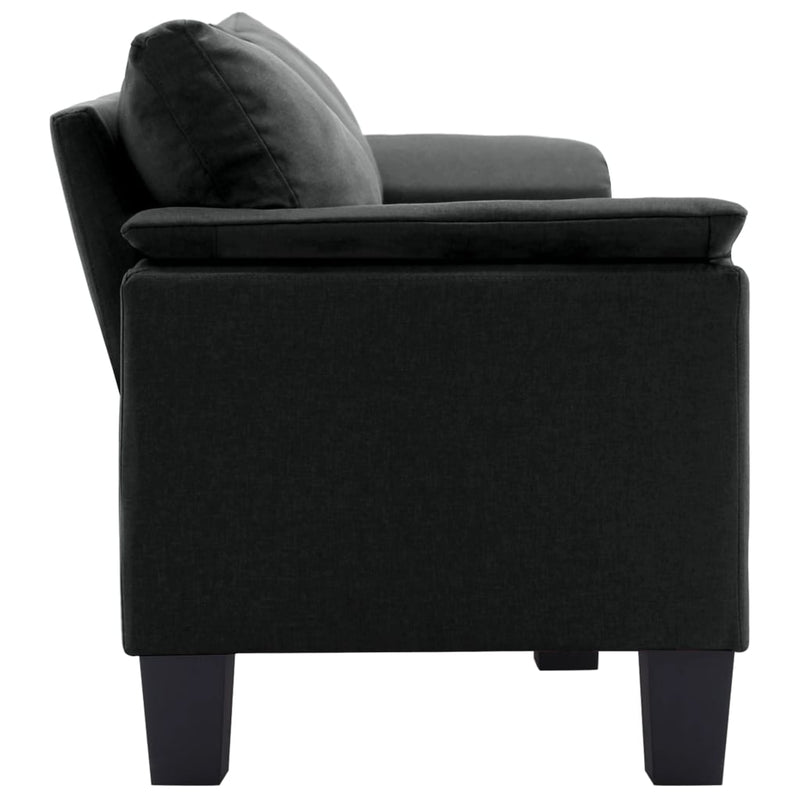 3-Seater Sofa Black Fabric Payday Deals