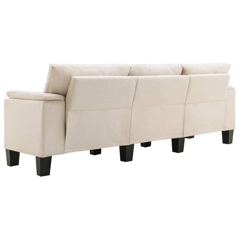 3-Seater Sofa Cream Fabric Payday Deals