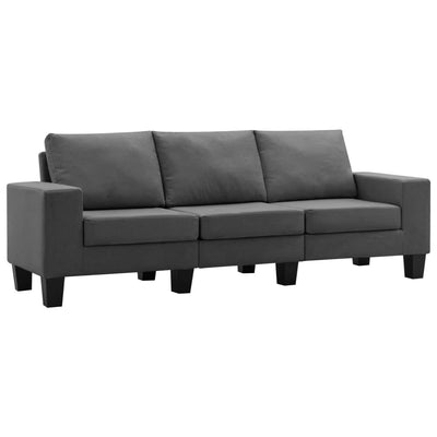 3-Seater Sofa Dark Grey Fabric Payday Deals