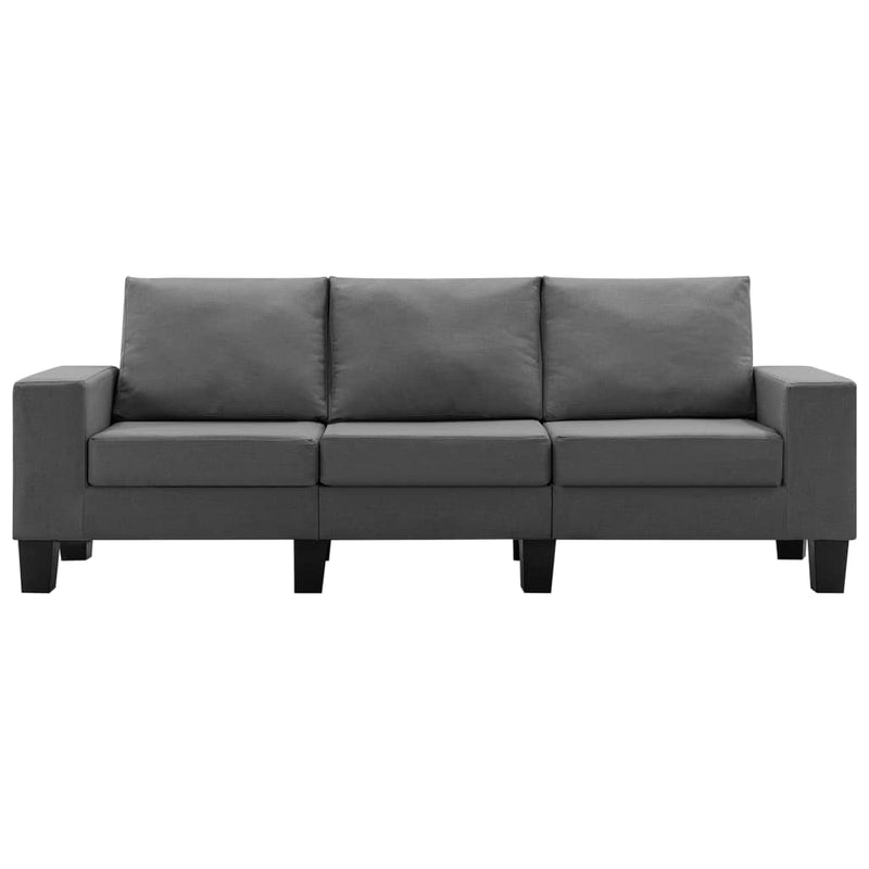 3-Seater Sofa Dark Grey Fabric Payday Deals