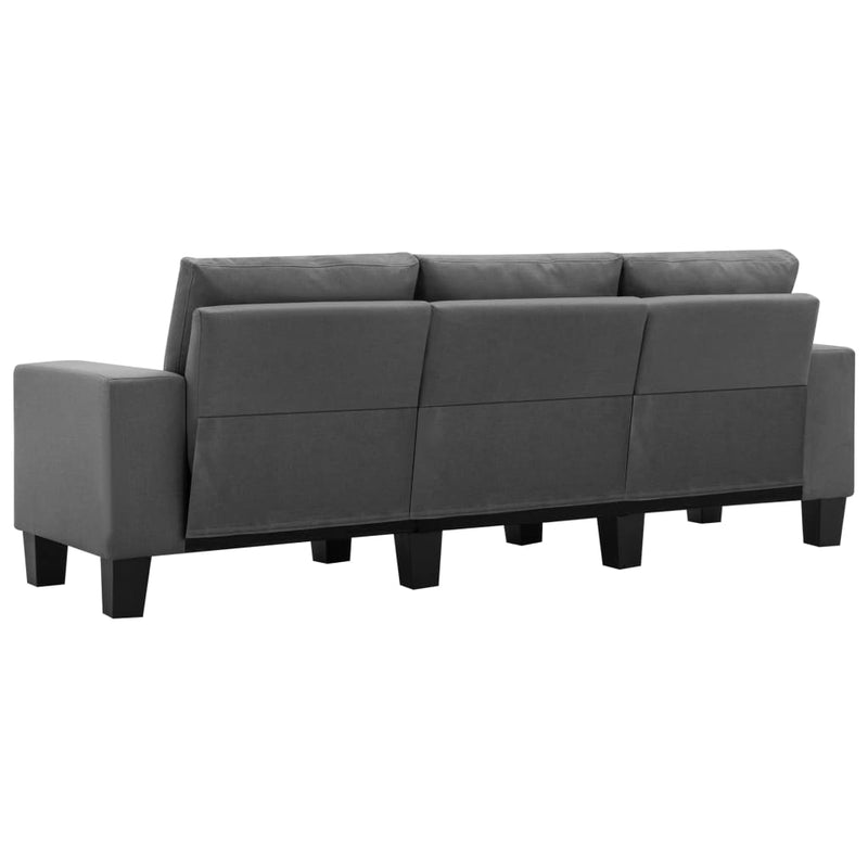 3-Seater Sofa Dark Grey Fabric Payday Deals