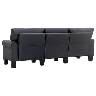 3-Seater Sofa Dark Grey Fabric Payday Deals