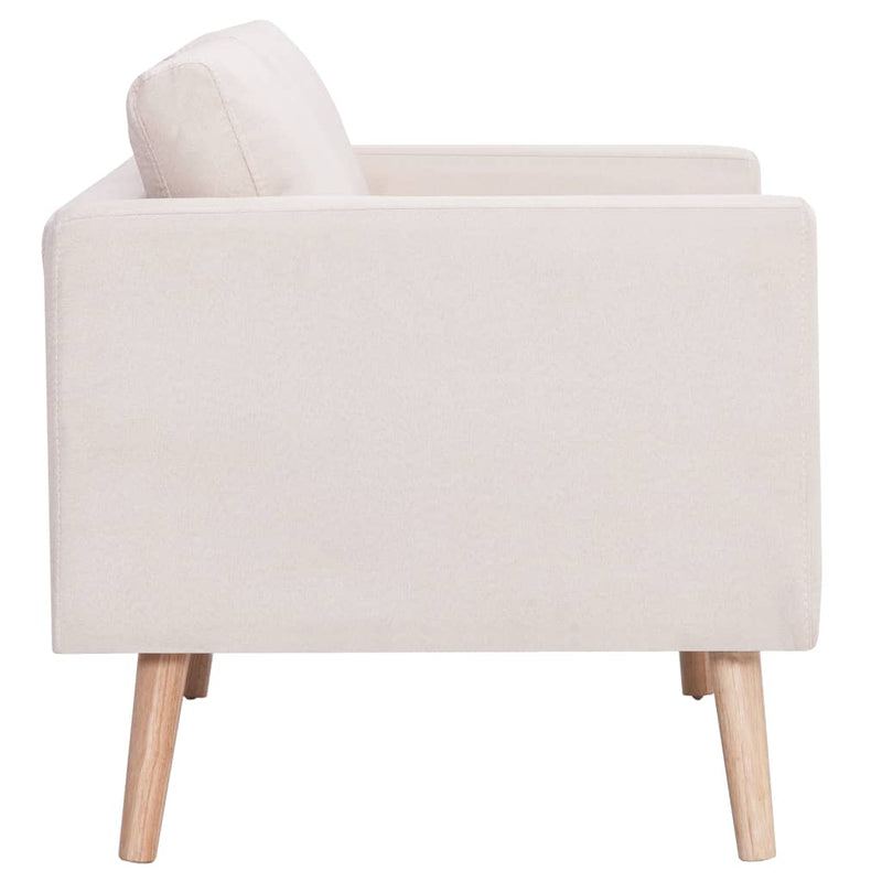 3-Seater Sofa Fabric Cream Payday Deals