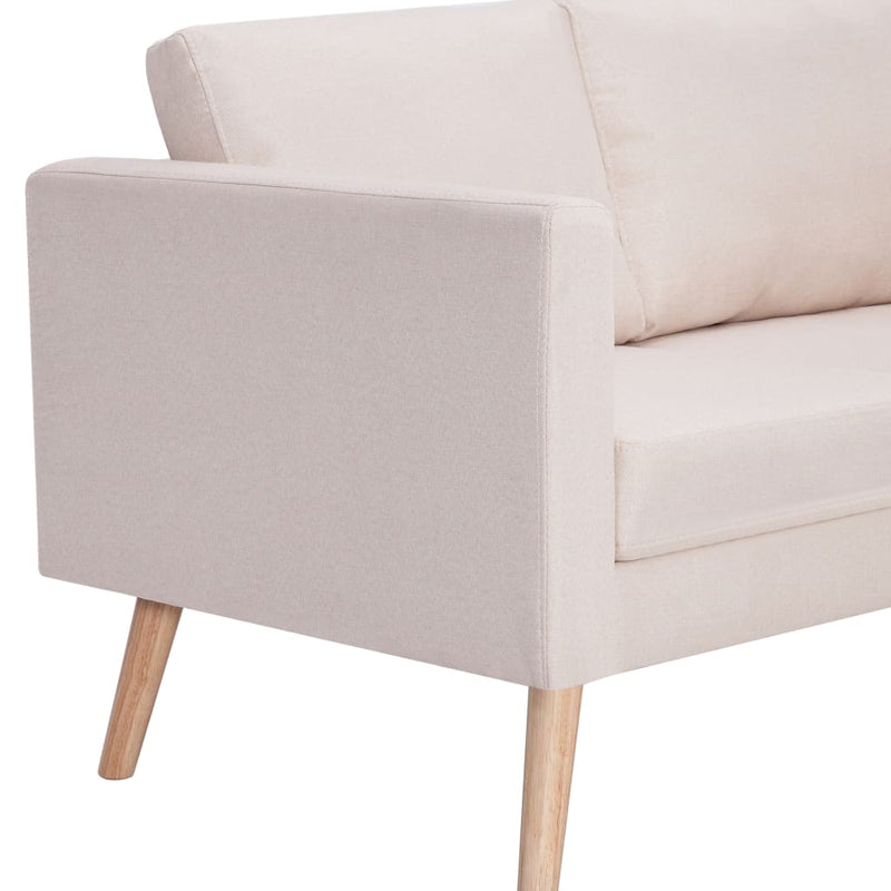 3-Seater Sofa Fabric Cream Payday Deals