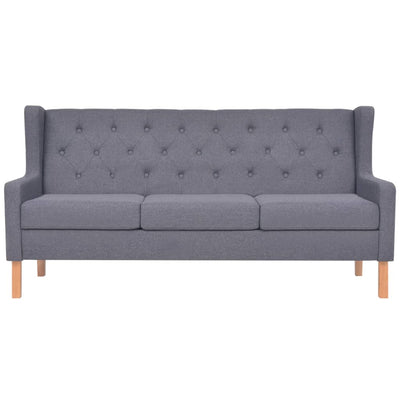 3-Seater Sofa Fabric Grey Payday Deals