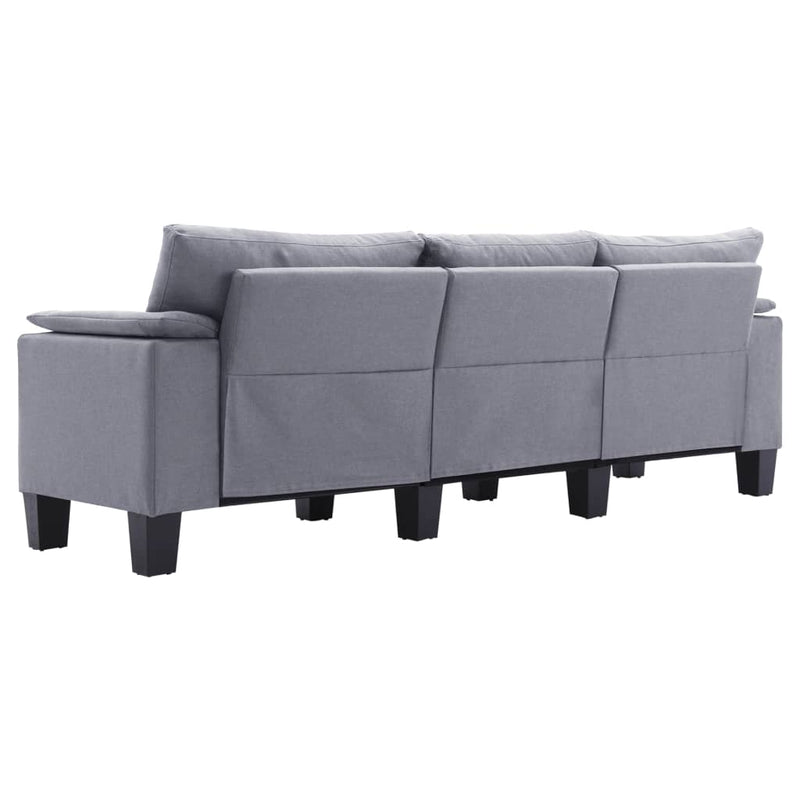 3-Seater Sofa Light Grey Fabric Payday Deals