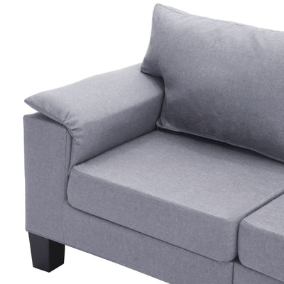 3-Seater Sofa Light Grey Fabric Payday Deals