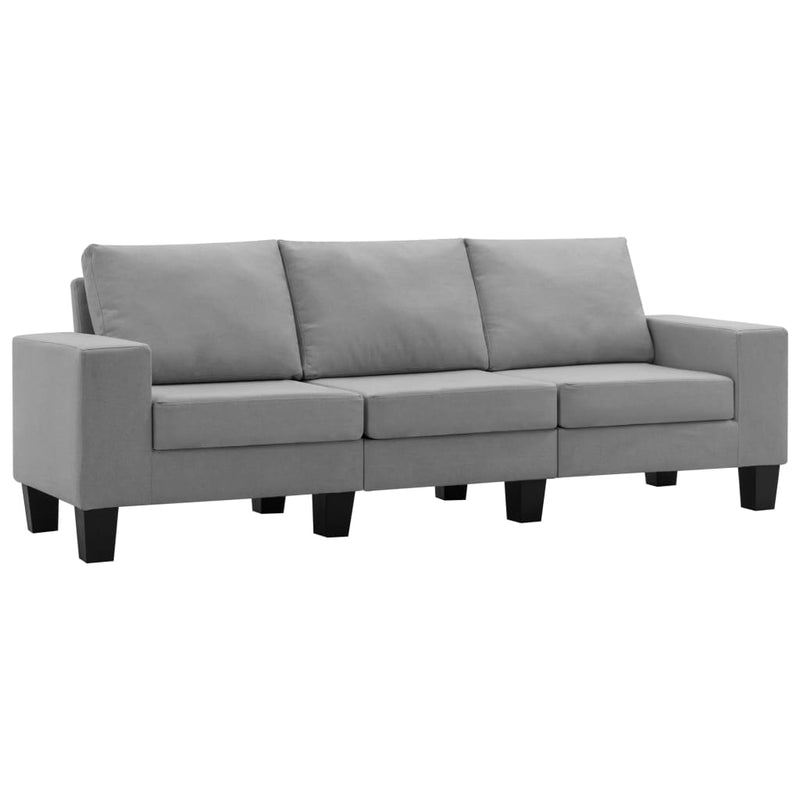 3-Seater Sofa Light Grey Fabric Payday Deals