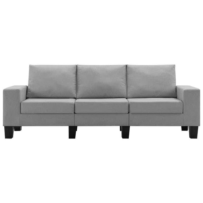 3-Seater Sofa Light Grey Fabric Payday Deals