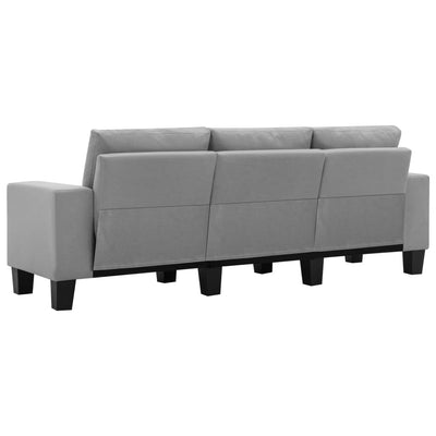 3-Seater Sofa Light Grey Fabric Payday Deals