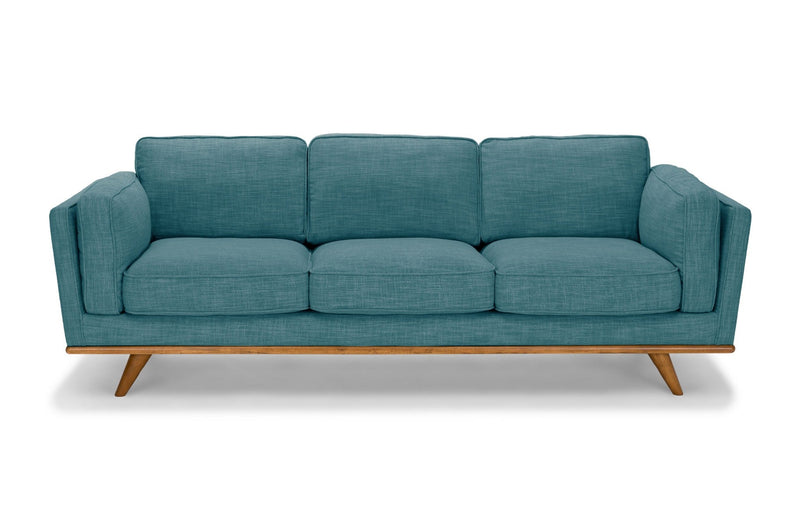 3 Seater Sofa Teal Fabric Lounge Set for Living Room Couch with Wooden Frame Payday Deals