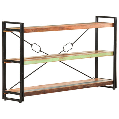 3-Tier Bookcase 140x30x80 cm Solid Reclaimed Wood Payday Deals