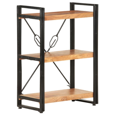 3-Tier Bookcase 60x30x80 cm Solid Acacia Wood Payday Deals