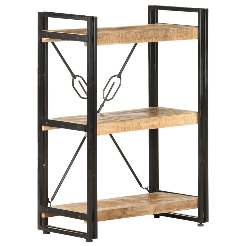 3-Tier Bookcase 60x30x80 cm Solid Mango Wood Payday Deals
