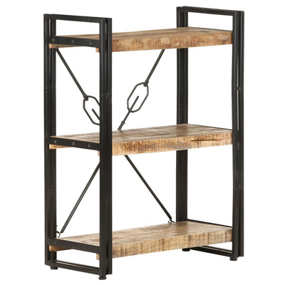 3-Tier Bookcase 60x30x80 cm Solid Mango Wood Payday Deals