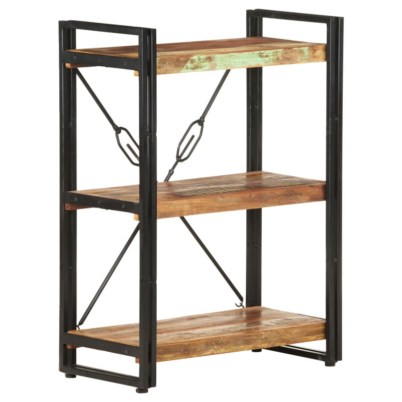 3-Tier Bookcase 60x30x80 cm Solid Reclaimed Wood Payday Deals