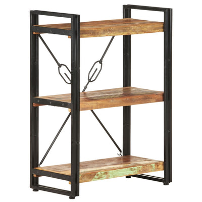 3-Tier Bookcase 60x30x80 cm Solid Reclaimed Wood Payday Deals