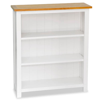 3-Tier Bookcase 72x22.5x82 cm Solid Oak Wood