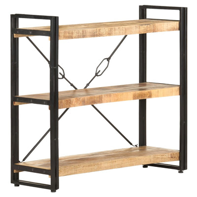 3-Tier Bookcase 90x30x80 cm Solid Mango Wood Payday Deals