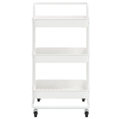 3-Tier Kitchen Trolley White 42x35x85 cm Iron and ABS Payday Deals