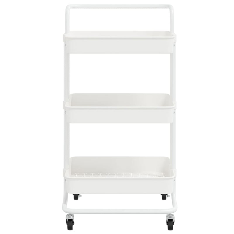 3-Tier Kitchen Trolley White 42x35x85 cm Iron and ABS Payday Deals