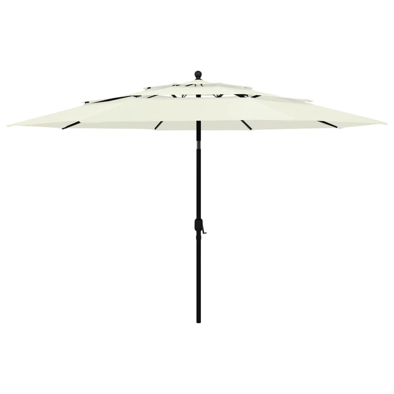 3-Tier Parasol with Aluminium Pole Sand 3.5 m Payday Deals