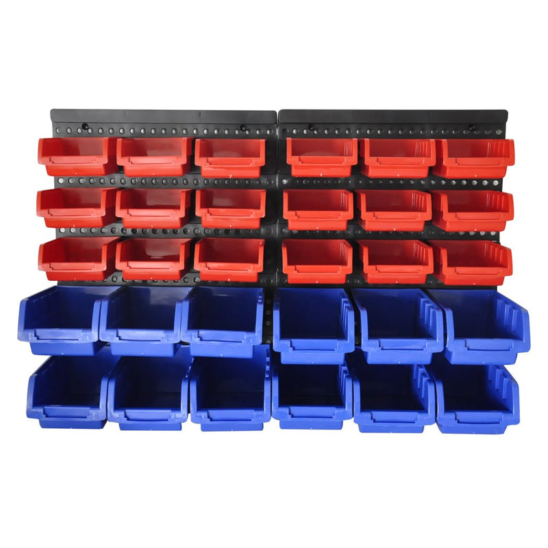 30 Bins Garage Workshop Wall Mounted Tool Box Small Parts Storage Organiser Rack Payday Deals