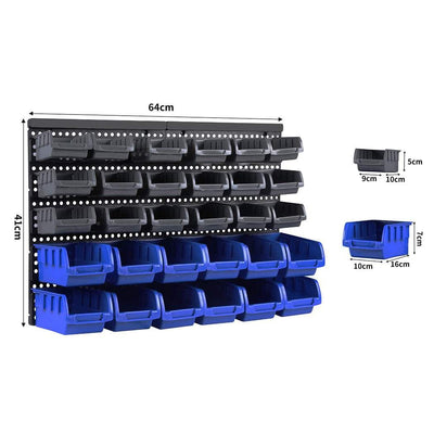 30 Tool Storage Bins Tool box Wall Mounted Organiser Parts Garage Workshop Boxes Payday Deals