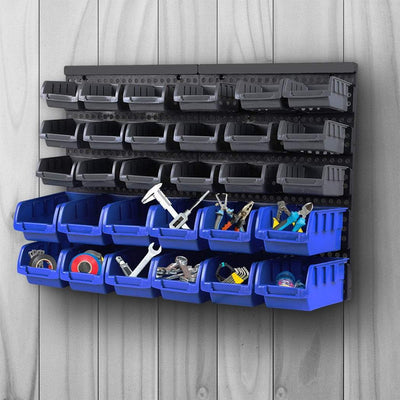 30 Tool Storage Bins Tool box Wall Mounted Organiser Parts Garage Workshop Boxes Payday Deals